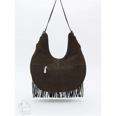 Сумка женская кожаная 5876P gray green Polina&Eiterou