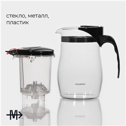 Заварочный чайник Magistro «Мехико», 750 мл, пластиковое сито, стекло