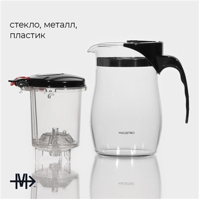 Заварочный чайник Magistro «Мехико», 750 мл, пластиковое сито, стекло