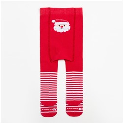 Колготки Крошка Я «Дед Мороз», красный, рост 68-74 см