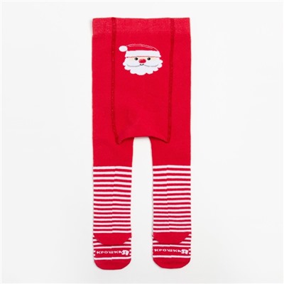 Колготки Крошка Я «Дед Мороз», красный, рост 68-74 см