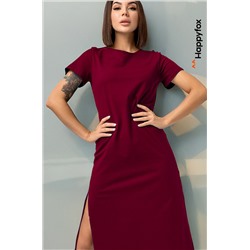 Однотонное женское платье-футболка Happyfox