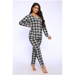 Пижама 85019 (Черный/клетка)