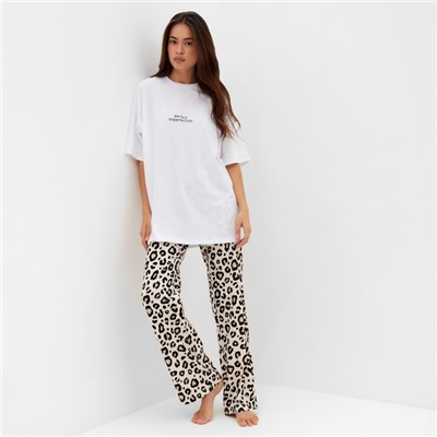Пижама женская (футболка, брюки) KAFTAN Style, размер 40-42