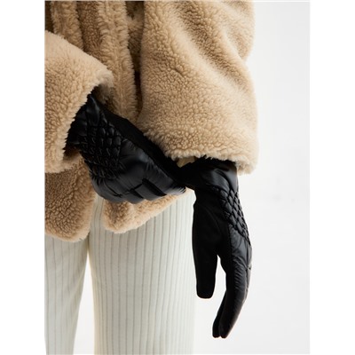 Перчатки женские, безразмерные, без утеплителя, цвет чёрный