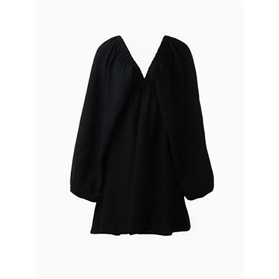 Платье мини женское с глубоким вырезом MINAKU, размер 42, чёрное