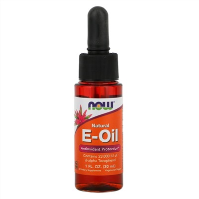 Now Foods, натуральное масло с витамином E, антиоксидантная защита, 30 мл (1 жидк. унция)