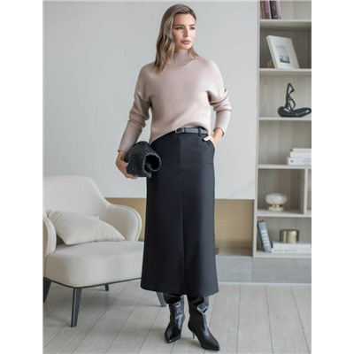 Юбка из плотной эластичной ткани из хлопка с нейлоном