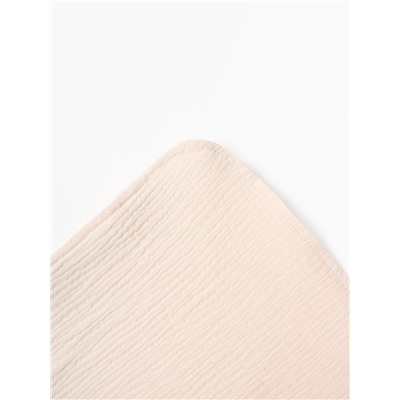 Полотенце - уголок муслиновое «Крошка Я», 75×75 см, хлопок 100%, сливочное