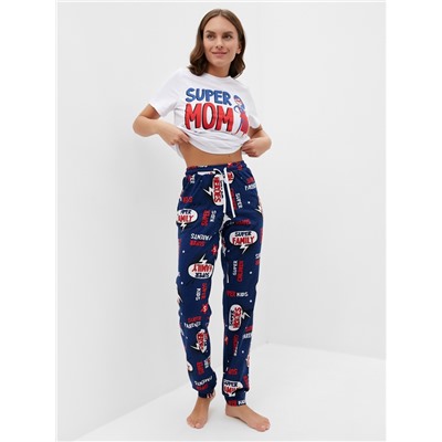 Пижама женская (футболка, брюки) KAFTAN Super, размер 44-46