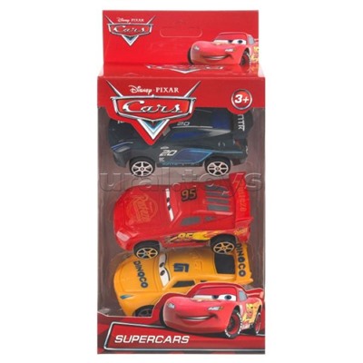 Машина пластик набор Тачки 7 см, 3 шт, коробка