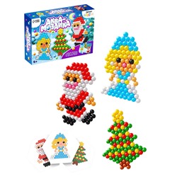 Аквамозаика с декорациями «Дед Мороз и Снегурочка», 3 трафарета, 312 шариков