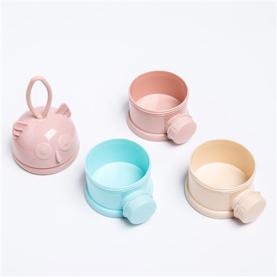 УЦЕНКА Контейнер для детского питания 4 секции «Совушка», МИКС