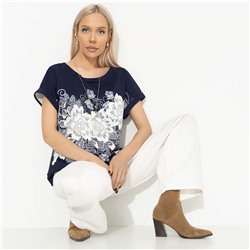 Футболка свободной посадки, Жду чудо (floral print)