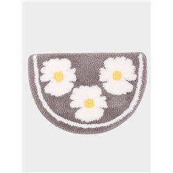 Коврик Доляна Daisies, 40×60 см, микрофибра, серый