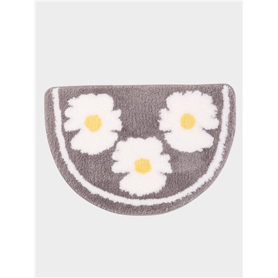 Коврик Доляна Daisies, 40×60 см, микрофибра, серый