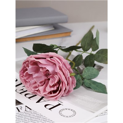 Цветок искусственный Пионовидная роза 59 см нежно сиреневый / GR-005 /уп 12/144/силикон