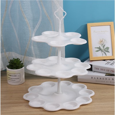 Ваза 3х ярусная пластик 30,5х30,5х40 см / P3X /уп 36/ фуршетница