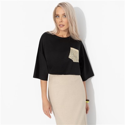 Футболка из вискозы, Красиво живу (чёрная)