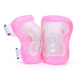 Набор защиты для катания (цвет бело/розовый)