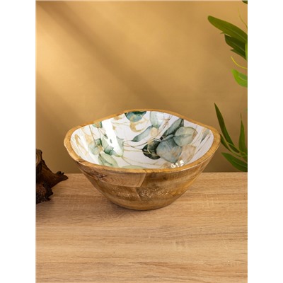 УЦЕНКА Салатник «Листья» дерево манго 23×23×10.5 см