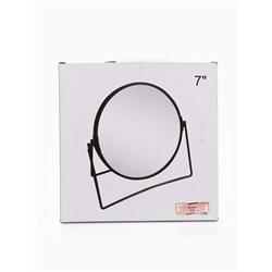 УЦЕНКА Зеркало настольное, с увеличением х2, двустороннее, 19.5×20 см, (16.5×19.5 см), чёрное