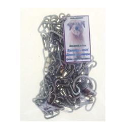 Цепь для привязи собак, 3 м, калибр 3×21 мм, черная