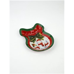 Тарелка новогодняя плоская «С Новым годом!», 13.5×18 см