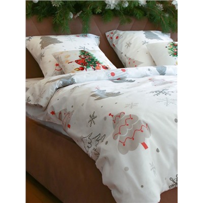 Постельное бельё евро «Этель. Рождественская ель», бязь