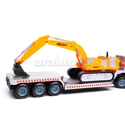 Машина "Грузовик тягач с экскаватором" р/у, 27 MHz, в коробке
