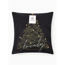 Наволочка декоративная новогодняя «Этель. Lovely Christmas», 40×40 см, велюр