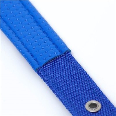 Ошейник «Комфорт» комбинированный (полиэстер, искусственная кожа), 55×2.5 см, ОШ 40-50 см, синий 6