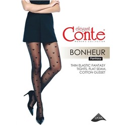 Колготки женские CONTE Колготки с рисунком "сердечки" BONHEUR