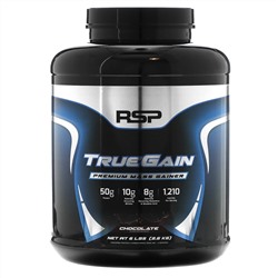 RSP Nutrition, TrueGain Premium Mass Gainer, Chocolate, 6 lbs (2.6 kg)