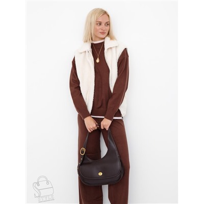 Сумка женская кожаная 1079M coffee Polina&Eiterou  в Новосибирске