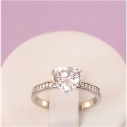 Кольцо родий H01-13707 размер 17 18