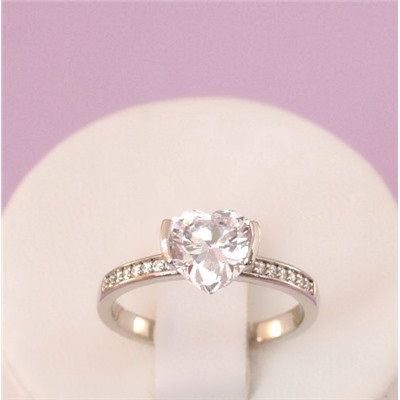 Кольцо родий H01-13707 размер 17 18