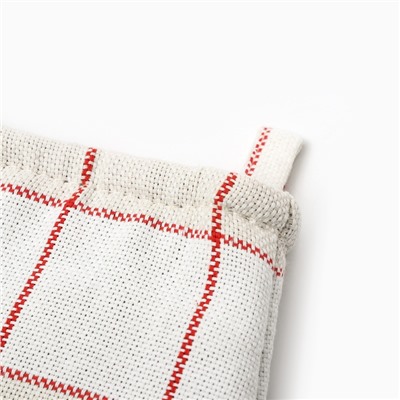 Варежка-прихватка новогодняя «Этель» Bright cage 20×27 см,100% хл, рогожка 186 г/м²