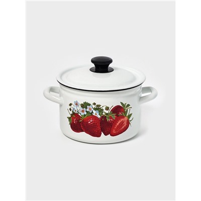 Кастрюля эмалированная, 3 л, d=19.2 см, цилиндрическая, белая