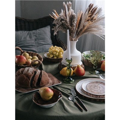 Салатник Magistro Wood, 350 мл, d=16.6 см, фарфор, коричневый