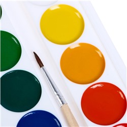 Акварель «Луч. ZOO», 16 цветов, с кистью