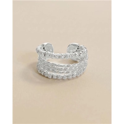 Кольцо с белым серебрением