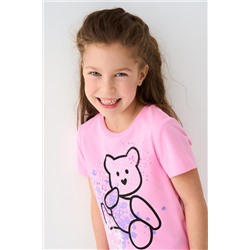 Фуфайка трикотажная для девочек (футболка) PLAYTODAY, 1240010