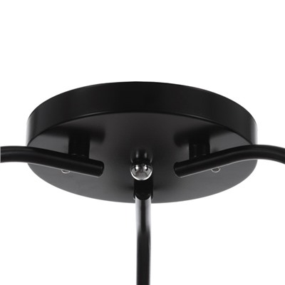 Люстра на потолок BayerLux «Онлайн», 3×15 Вт, Е27, черный/прозрачный