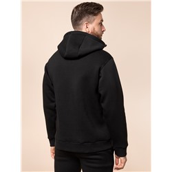 Худи с воротом на молнии из теплого футера-трехнитки