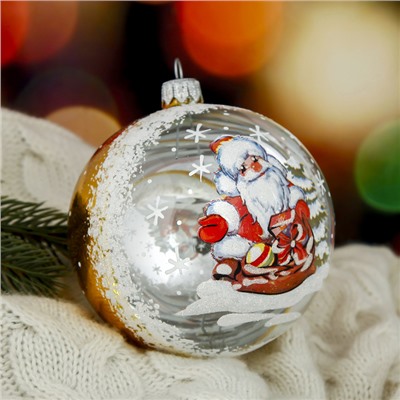 Ёлочный шар «Морозко» d=9.5 см, МИКС