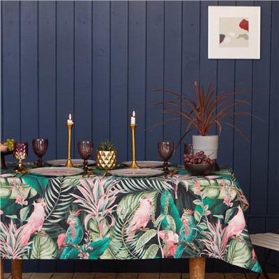 Скатерть «Этель» Tropical parrots 149×110 см, 100% хлопок, саржа 190 г/м²