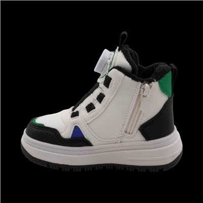 Кроссовки зимние на меху В7186-10 бело синие