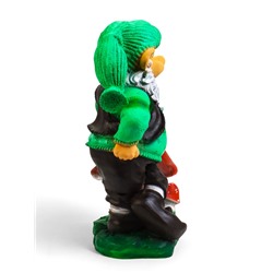 Садовая фигура из полистоуна «Гном с грибом», 40×22×50 см