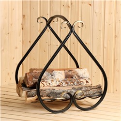 Дровница «Корзинка», 54×41×46 см, металл, чёрная